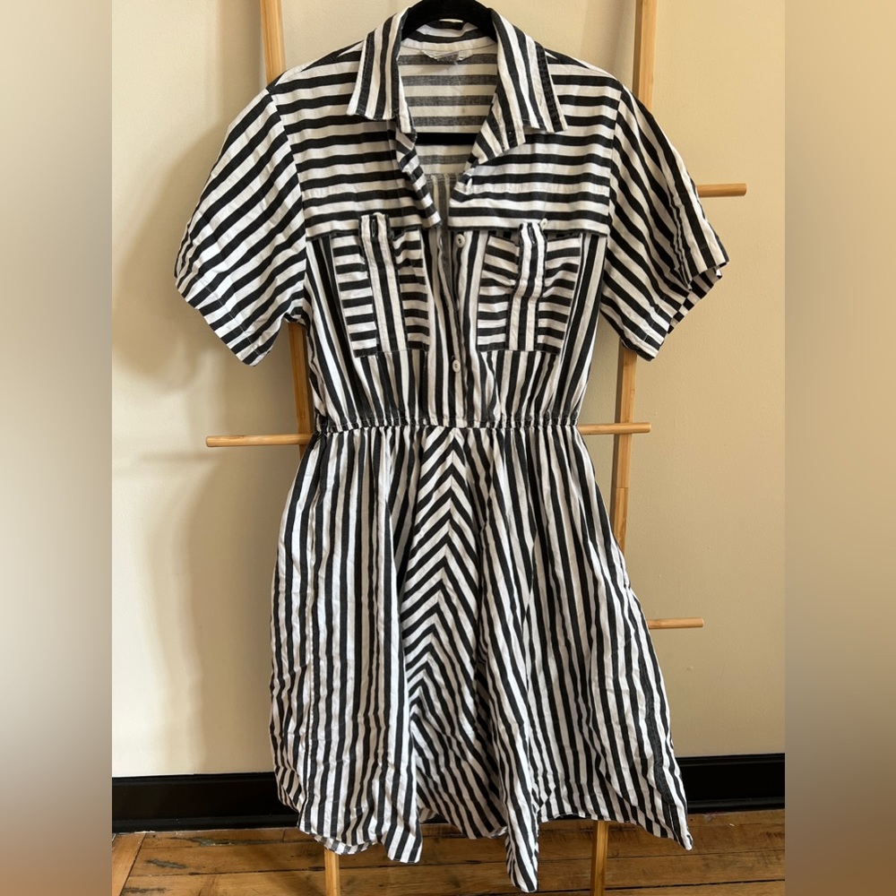Vintage striped shirt dress size 14